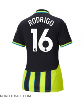 Billige Fotballdrakt Manchester City Rodri Hernandez #16 Replika Bortedrakt Dame 2024-25 Kortermet